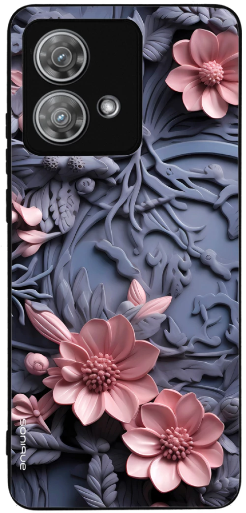 Θήκη Sonique 3D Flower Series για Motorola Edge 40 Neo 5G Ροζ 02