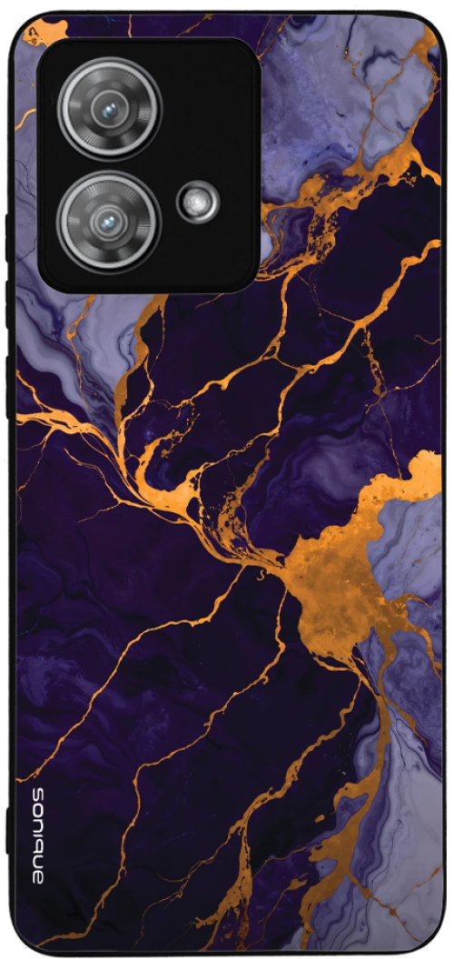 Θήκη Sonique Marble Series για Motorola Edge 40 Neo 5G Μωβ