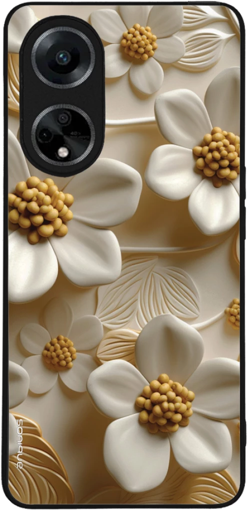 Θήκη Sonique 3D Flower Series για Oppo A98 5G Λευκό