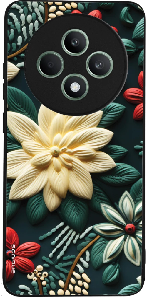 Θήκη Sonique 3D Flower Series για Oppo Reno12 F 5G / Oppo Reno12 FS 5G Πράσινο