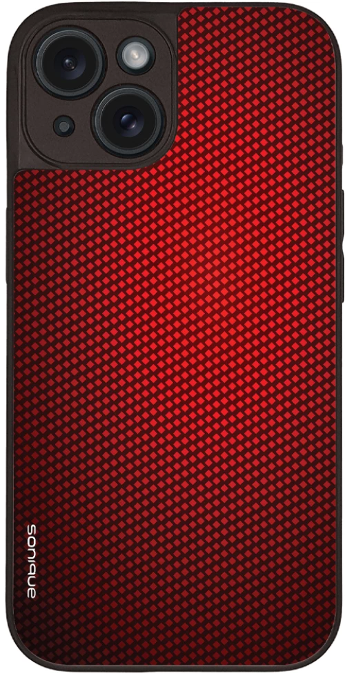 Θήκη Sonique Carbon Series για Apple iPhone 15 Κόκκινο
