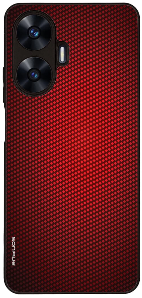 Θήκη Sonique Carbon Series για Realme Realme C55 Κόκκινο