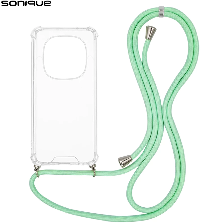 Θήκη Σιλικόνης με Κορδόνι Sonique Armor Clear Xiaomi Redmi Note 14 Pro 5G / Redmi Note 14 Pro Plus 5G / Poco X7 5G Βεραμάν