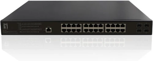 Level One GEP-2861 Managed L2 PoE+ Switch με 24 Θύρες Gigabit (1Gbps) Ethernet και 4 SFP Θύρες