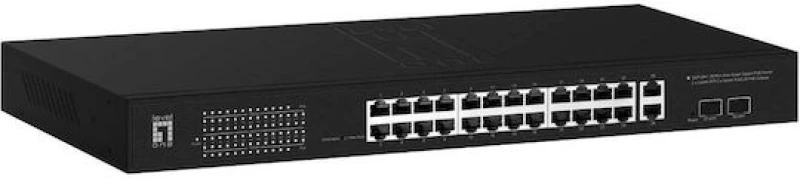 Level One GEP-2841 Managed L2 PoE++ Switch με 24 Θύρες Gigabit (1Gbps) Ethernet και 2 SFP Θύρες