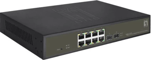Level One GES-2110P Unmanaged L2 PoE+ Switch με 8 Θύρες Gigabit (1Gbps) Ethernet και 2 SFP Θύρες