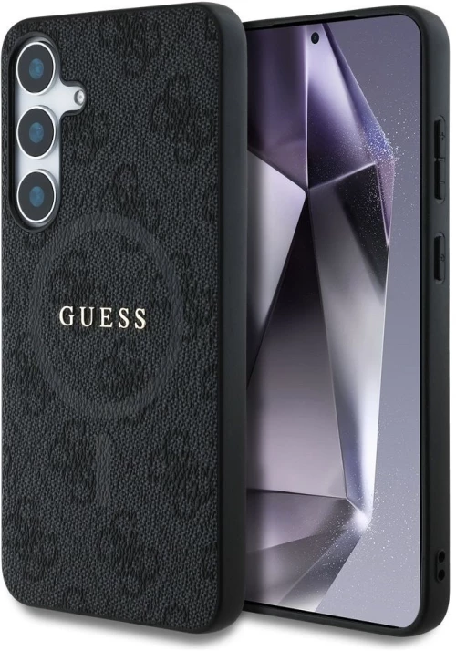 GUESS case for SAMSUNG S25 GUHMS25SG4GFRK (Magnetic PU 4G Ring Classic Logo) black
