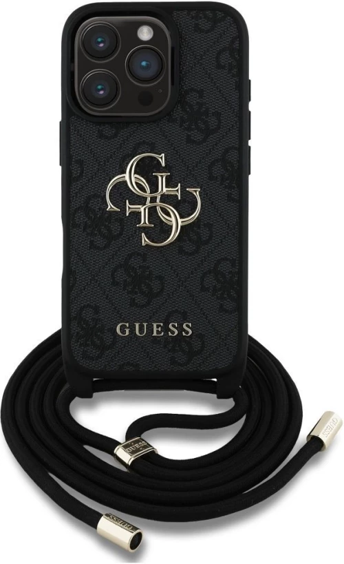GUESS case for IPHONE 16 Pro GUHCP16LP4GMGCRK (CBDY PU 4G Big Logo W/Cord Strap) black
