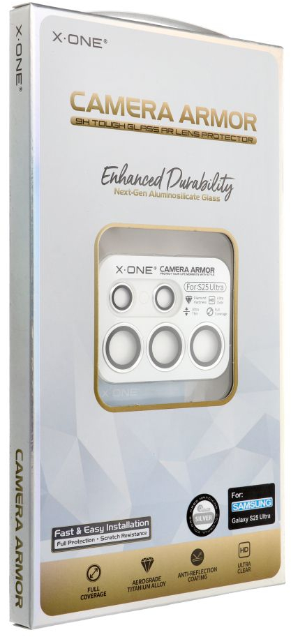X-ONE Sapphire Camera Armor - for Samsung Galaxy S25 Ultra - silver