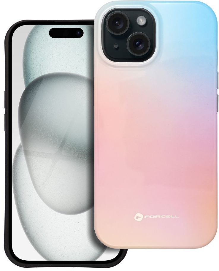 FORCELL F-PROTECT Mirage, Military Drop-Tested case compatible with MagSafe for IPHONE 15 pinky blue