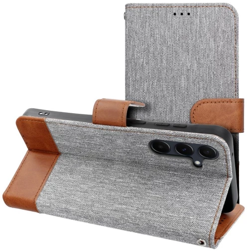 JEANS Book for Xiaomi Redmi Note 14 4G (GLOBAL - 163,25mm x 76,55mm x 8,16mm) gray