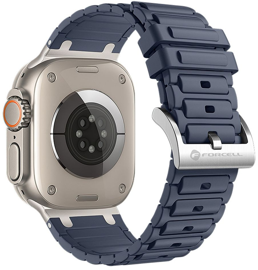 FORCELL F-DESIGN FA06 silicone strap for APPLE Watch 42 / 44 / 45 / 49 mm blue