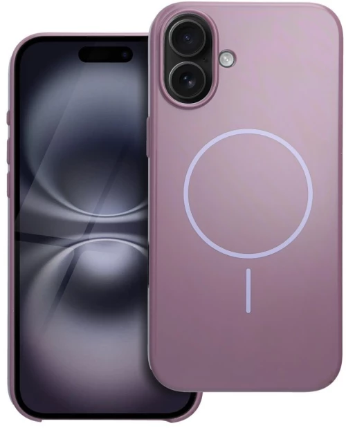 Premium Glossy Mag Cover compatible with MagSafe and Camera Control button for IPHONE 16 PLUS purple