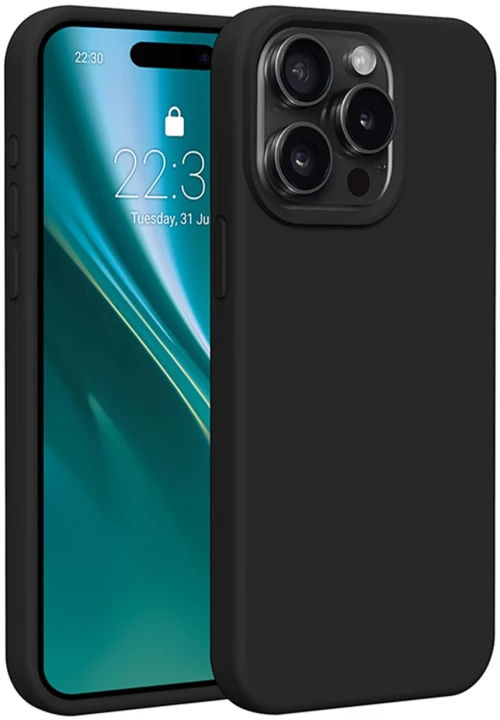 Etteri Silicone case for iPhone 15 Pro 6,1" black