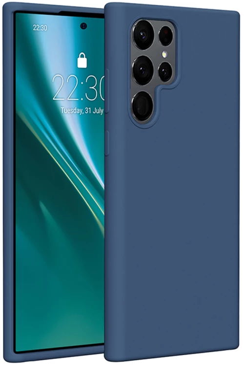 Etteri Silicone case for Samsung Galaxy S22 Ultra dark blue