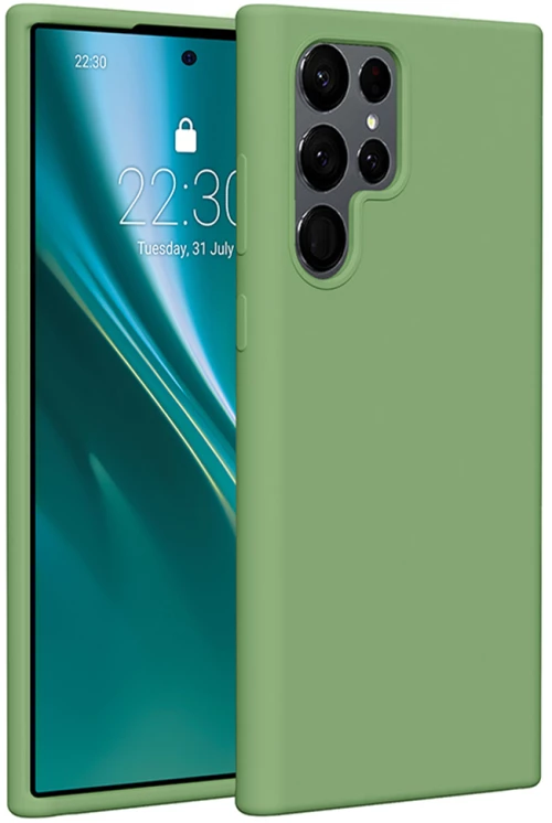 Etteri Silicone case for Samsung Galaxy S22 Ultra light green
