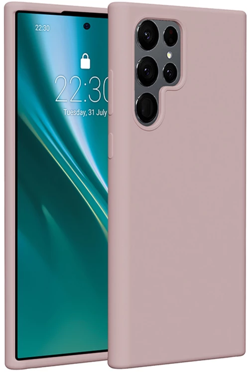 Etteri Silicone case for Samsung Galaxy S22 Ultra light pink