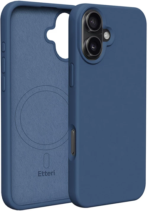 Etteri Silicone Mag case for iPhone 16 6,1" dark blue