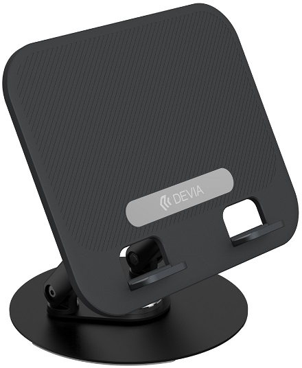 Devia folding holder stand EL238 for laptop tablet rotating 360 aluminum black