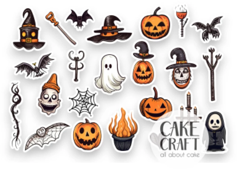 Βρώσιμα σχέδια Halloween v7 - 23τμχ