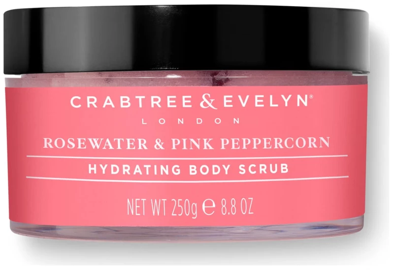 Crabtree & Evelyn, Rosewater & Pink Peppercorn, Hydrating, Body Scrub, 220 g