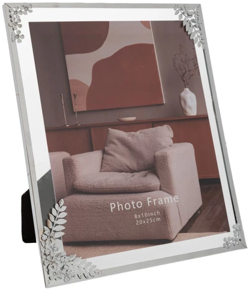 ΑΣΗΜΙ ΜΕΤΑΛΛΙΚΗ ΚΟΡΝΙΖΑ 20Χ25 ΕΚ ΜΕ ΣΧΕΔΙΟ ΛΟΥΛΟΥΔΙ ΣΤΙΣ ΓΩΝΙΕΣ