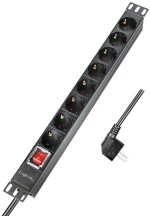 Πολύπριζο 8 Θέσεων Logilink 1U PDU8C01  με Διακόπτη 19''