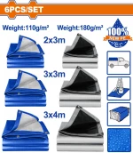 WADFOW ΣΕΤ ΜΟΥΣΑΜΑΔΕΣ ΑΔΙΑΒΡΟΧΟΙ 110gr/m2 & 180gr/m2 6 ΤΕΜ ONE PROMOTION (WTQ9106)