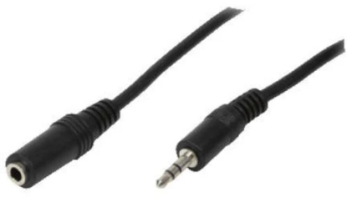LogiLink Καλώδιο Ήχου 3μ 3.5mm Αρσενικό σε 3.5mm Θυληκό - Μαύρο