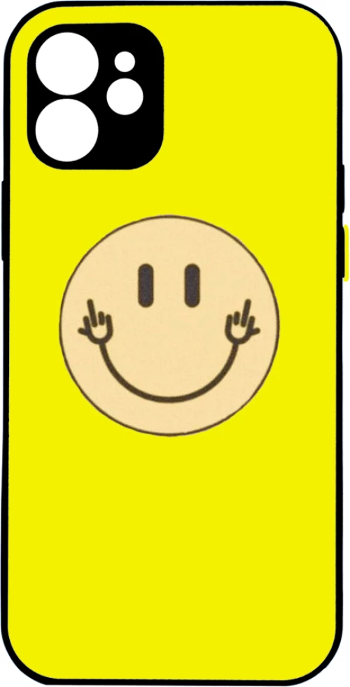 Emoji whith middle finger yellow