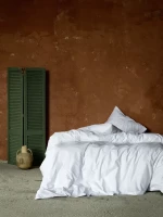Παπλωματοθήκη Cotton Satin, 300 T.C. Λευκό Γίγας 250x270