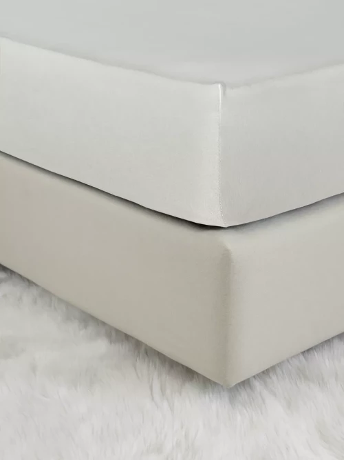 Σεντόνι Tender - Oat Beige Μπεζ Ημίδιπλο με Λάστιχο 120x200+40