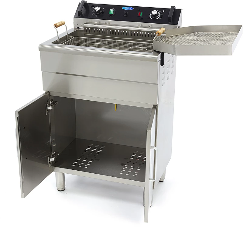 Deep Fryer - 30L - 1 Basket - with Drain Tap and Stand