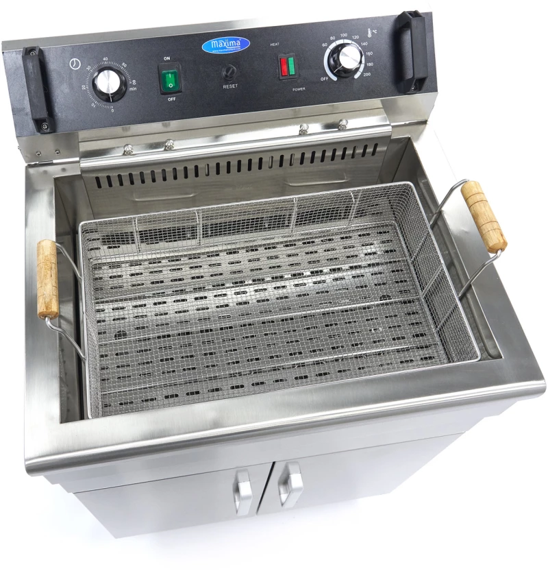 Deep Fryer - 30L - 1 Basket - with Drain Tap and Stand