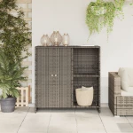 vidaXL Ντουλάπα Αποθήκευσης Γκρι 100x36x102 εκ Ρατάν