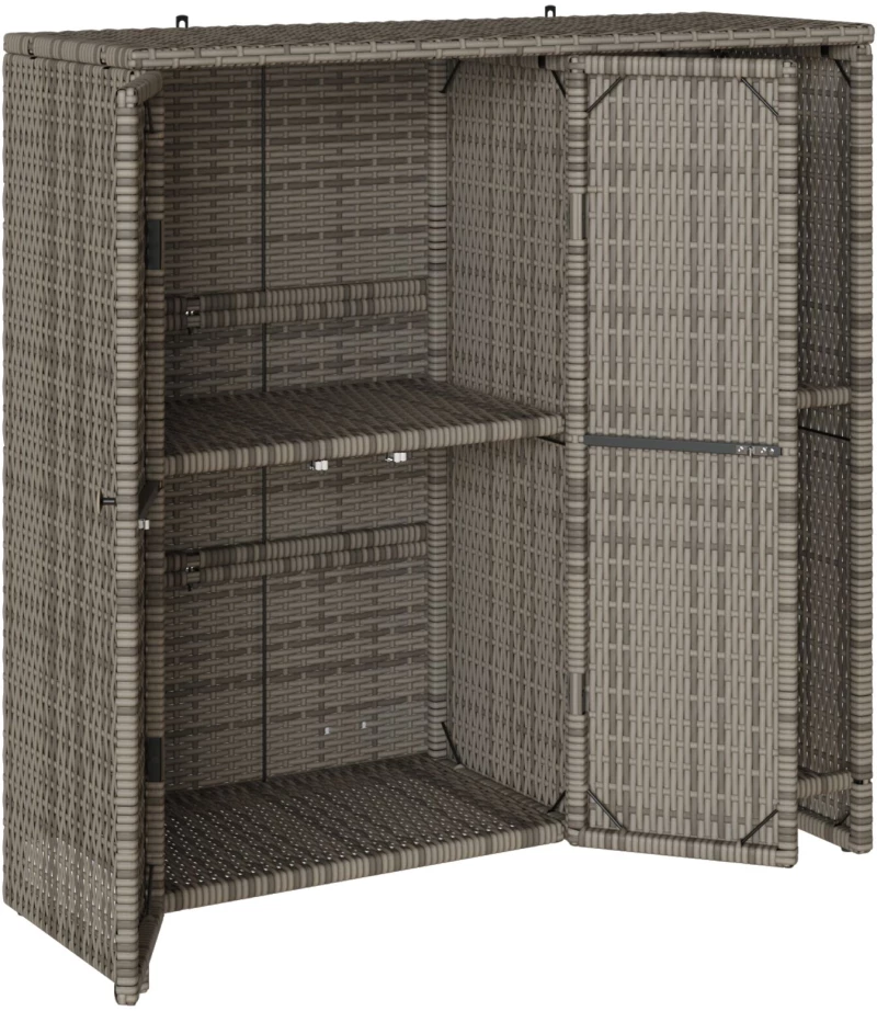 vidaXL Ντουλάπα Αποθήκευσης Γκρι 100x36x102 εκ Ρατάν