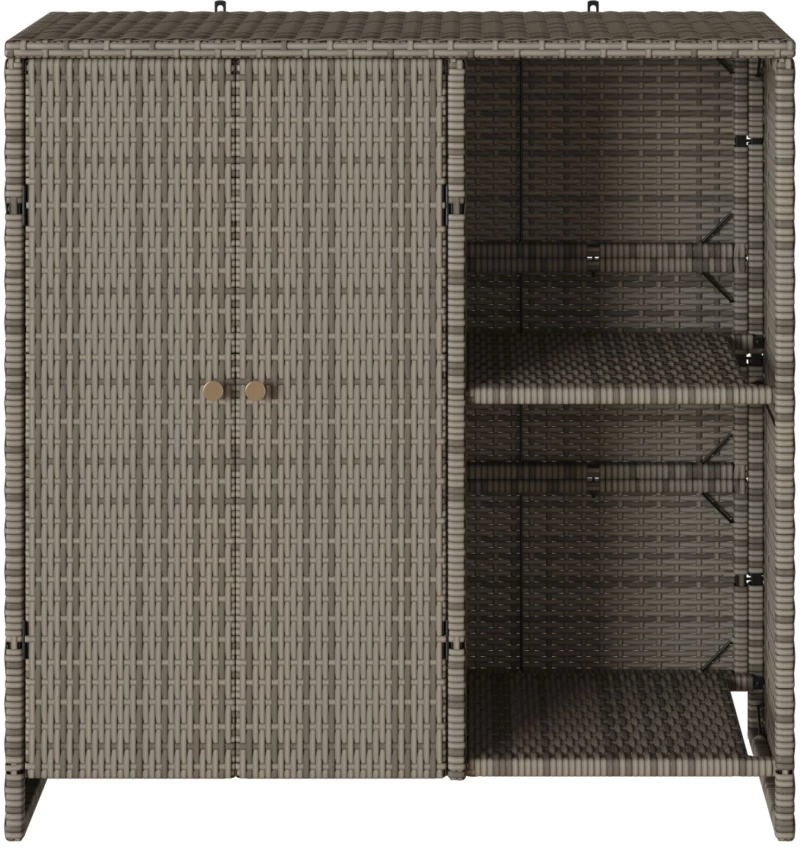 vidaXL Ντουλάπα Αποθήκευσης Γκρι 100x36x102 εκ Ρατάν
