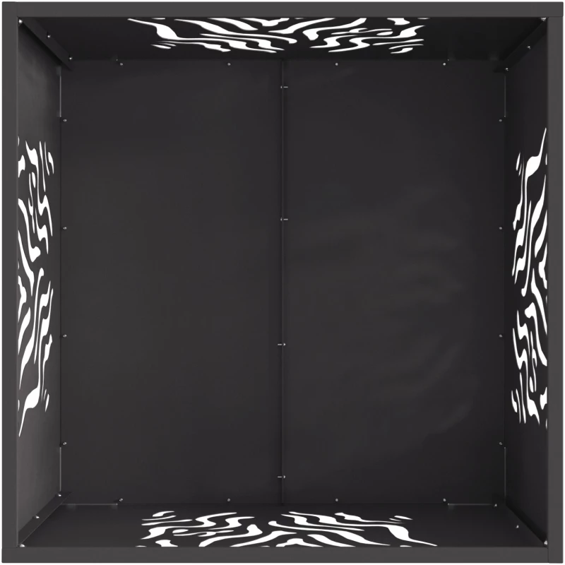 vidaXL Τζάκι Τετράγωνο Μαύρο 60x60x40 εκ Ατσάλι