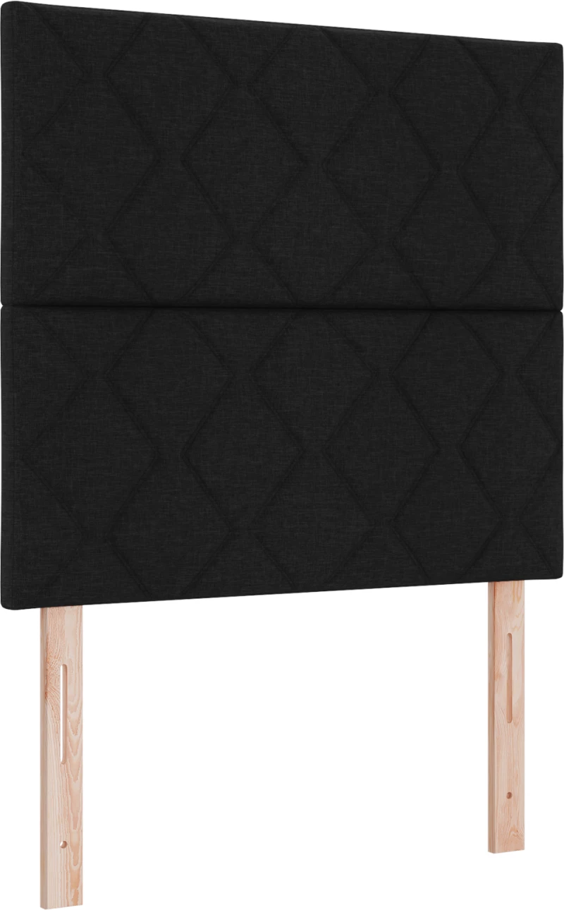 vidaXL Κρεβάτι Box Spring με στρώμα Μαύρο 100x200 εκ. Ύφασμα