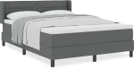 vidaXL Κρεβάτι Box Spring με στρώμα σε σκούρο γκρι, 140x200 εκ.