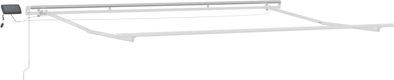 vidaXL Χειροκίνητη Ανασυρόμενη Τέντα με LED Λευκή 500x350 εκ