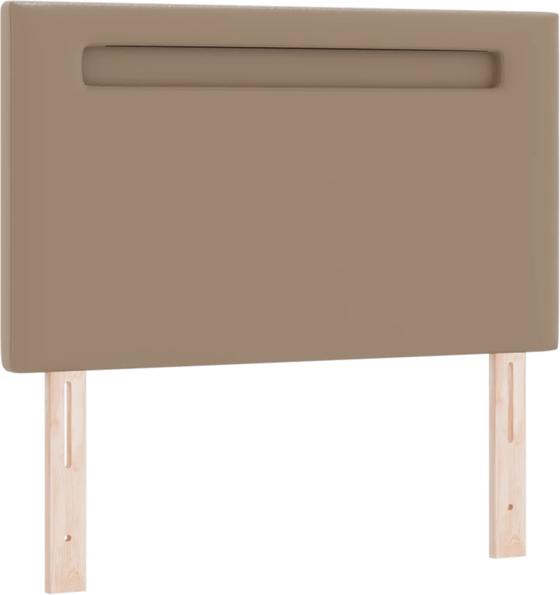 vidaXL Κρεβάτι Box Spring με Στρώμα σε Καπουτσίνο, 100 x 200 εκ, Ψεύτικο Δέρμα