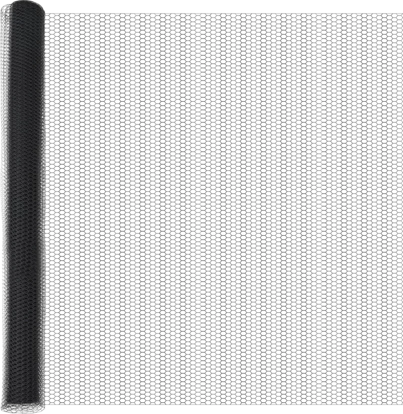 vidaXL Γκρι Εξάγωνος Φράχτης 1,6x25 μ Χάλυβας