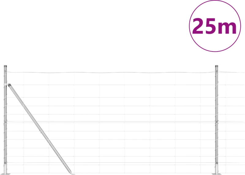 vidaXL Περίφραξη Αγρού 1.2x25 μ Γαλβανισμένο Ατσάλι