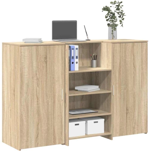 vidaXL Γραφείο υποδοχής Sonoma Δρυς 155x50x103,5εκ. Επεξεργασμένο Ξύλο