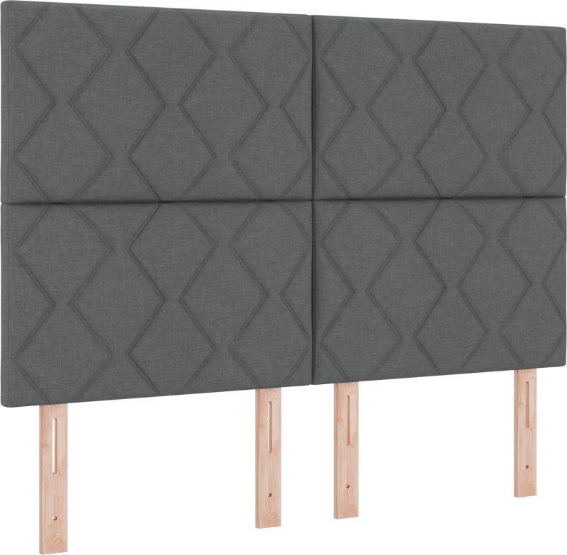 VidaXL Κιβώτιο Κρεβάτι με Στρώμα Σκούρο Γκρι 160x200 εκ. Υφάσμα