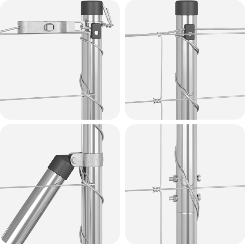 vidaXL Φράγμα Πεδίων 1.2x50 μ Γαλβανισμένο Ατσάλι