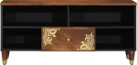 vidaXL Ντουλάπα τηλεόρασης 100x33x46 εκ. Μασίφ ξύλο μάνγκο