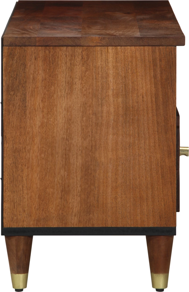 vidaXL Ντουλάπα τηλεόρασης 100x33x46 εκ. Μασίφ ξύλο μάνγκο