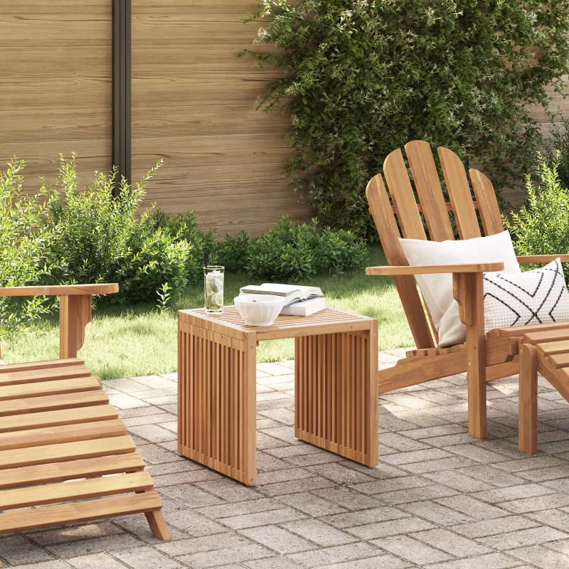 vidaXL Τραπεζάκι Κήπου 45 x 42.5 x 45 εκ. Μασίφ Ξύλο Teak